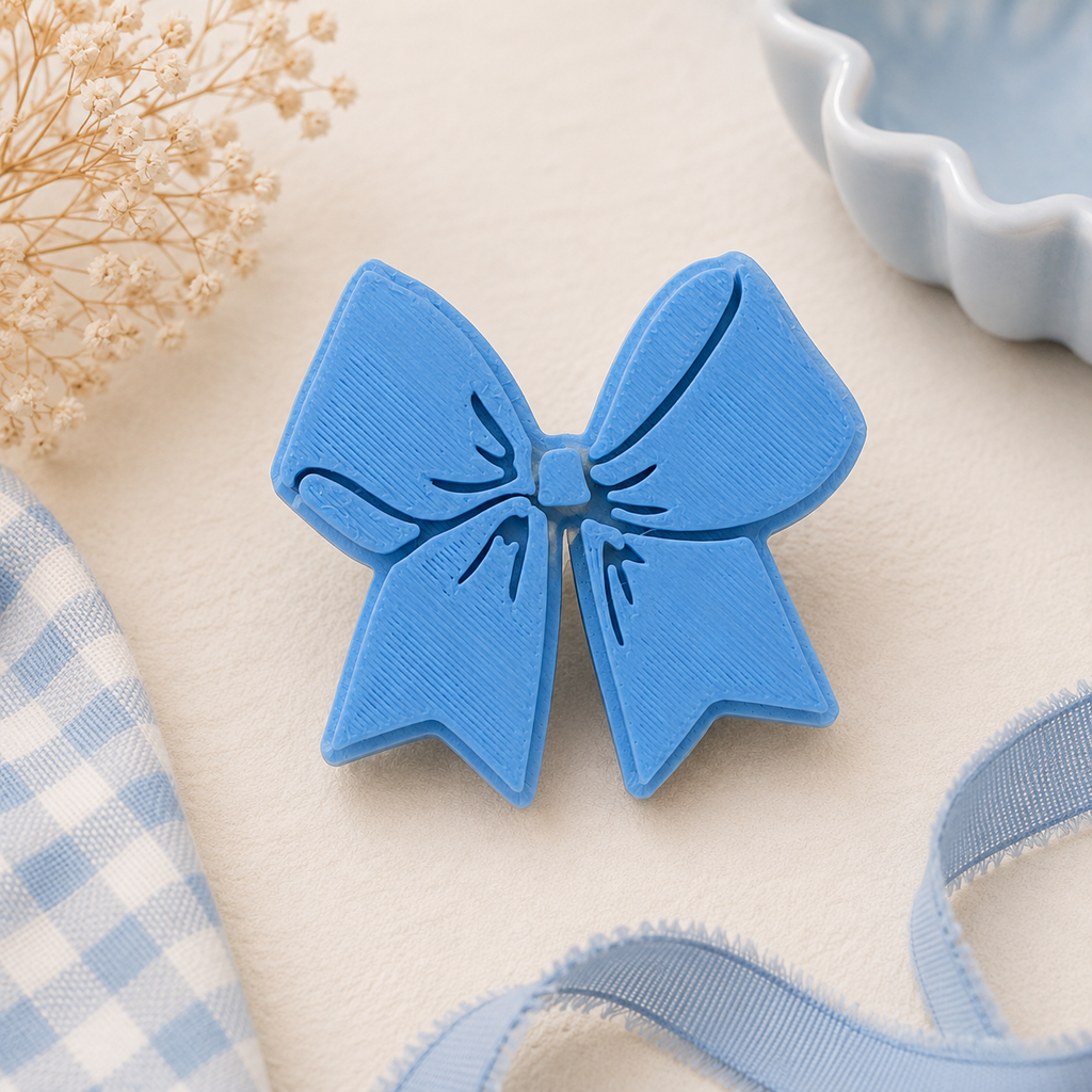 💙 Blue Bow Straw Topper