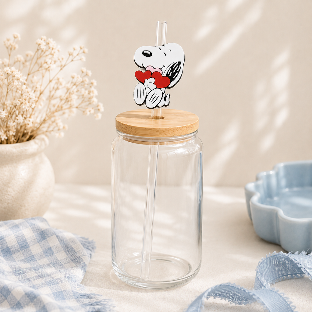 Snoopy Valentine Straw Topper 🎀❤️