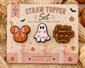 Cozy Fall 3-Piece Straw Topper Set | Pumpkin, Ghost & Pumpkin Spicy