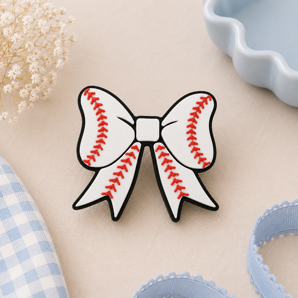 ⚾ Baseball Bow Straw Topper