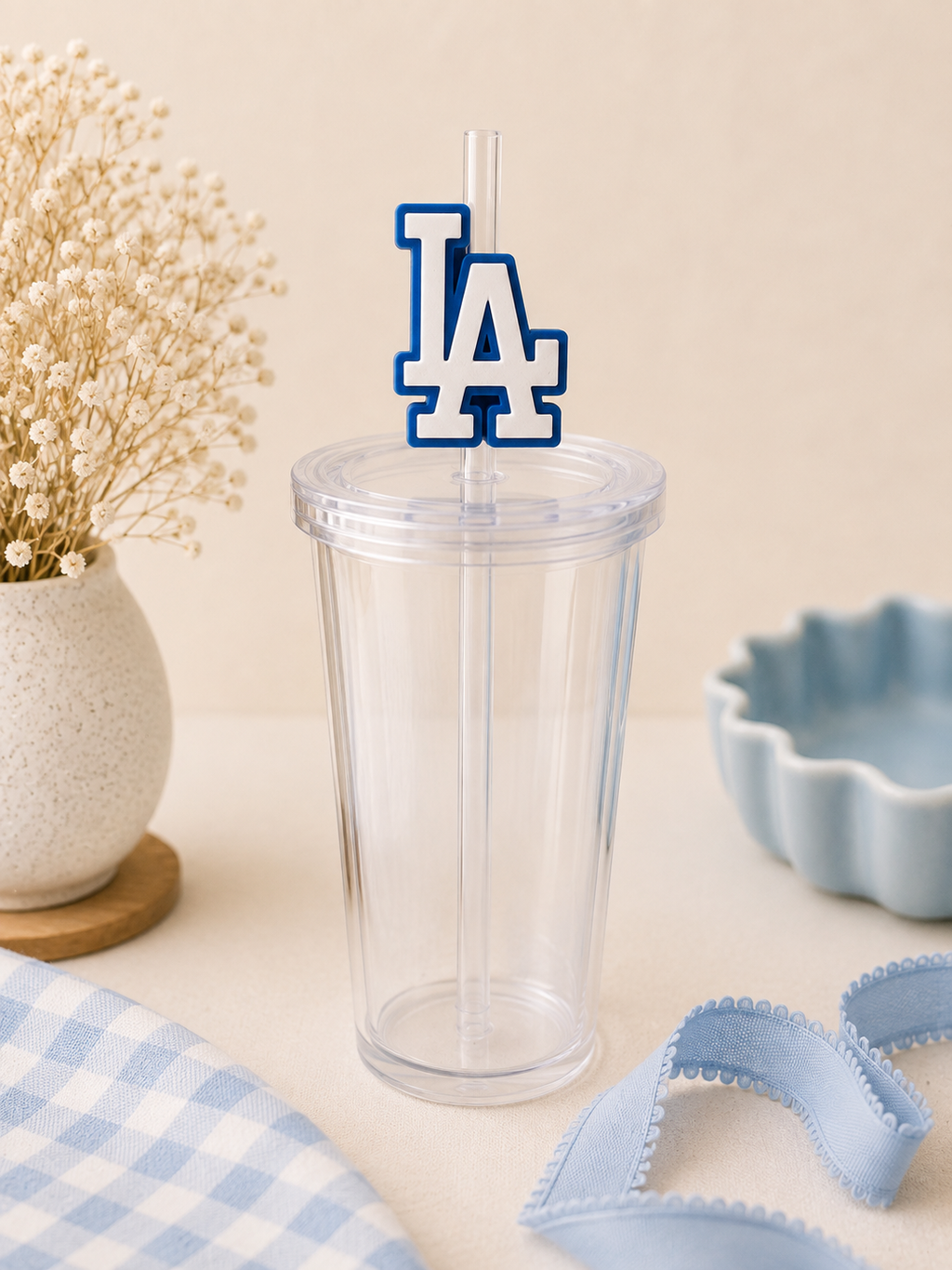 💙 LA Dodgers Straw Topper