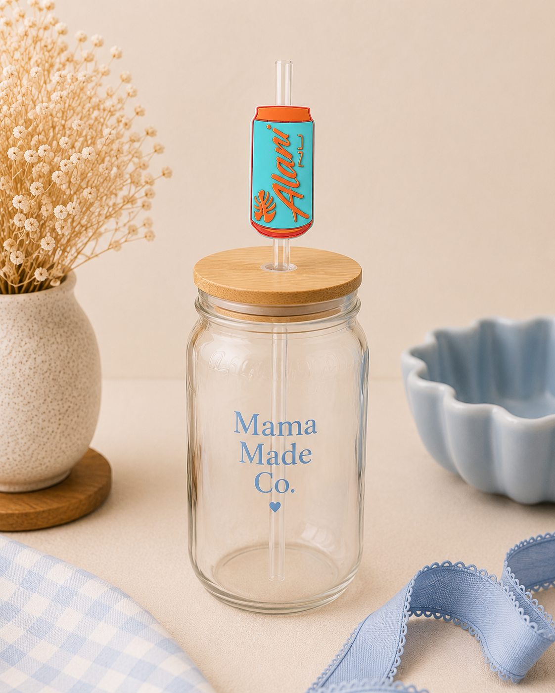 Alani Nu Inspired Energy Drink Straw Topper | 3D Printed Cup Accessory 🩵🧡