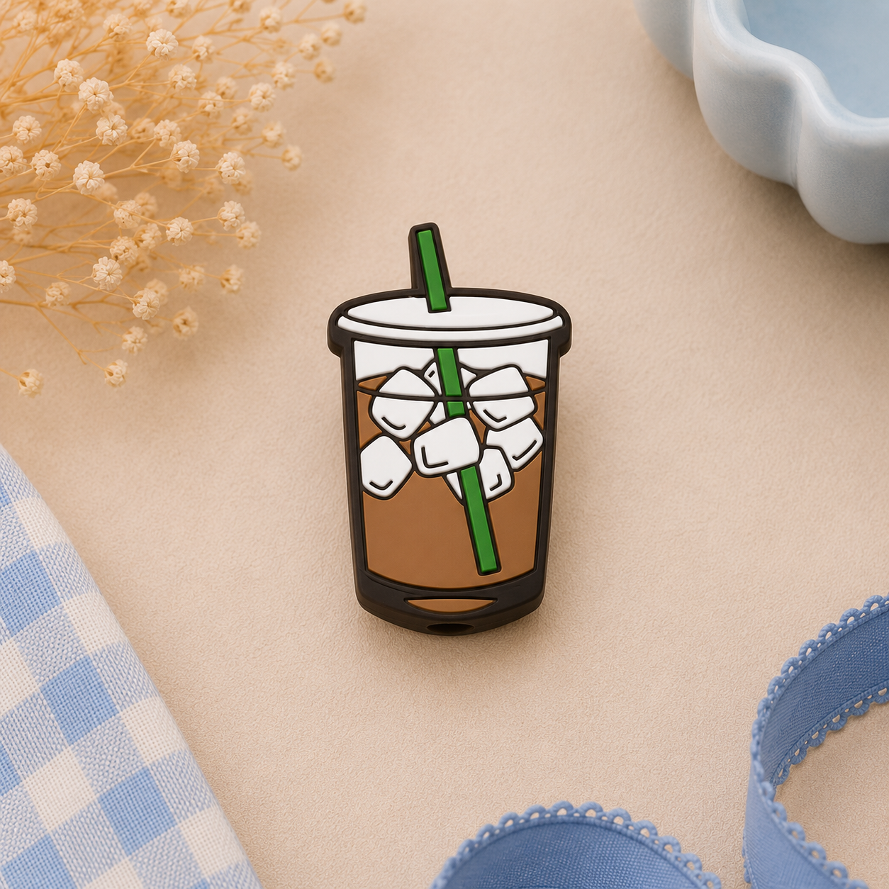 Iced Coffee Straw Topper | 3D Printed Coffee Cup Accessory 🤎🧊