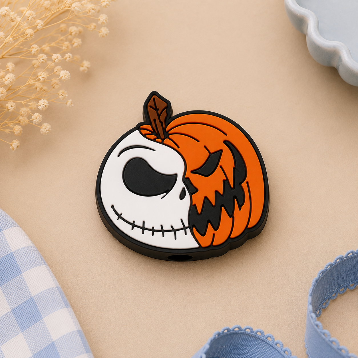Pumpkin Skull Straw Topper | 3D Printed Spooky Cup Accessory 🎃💀